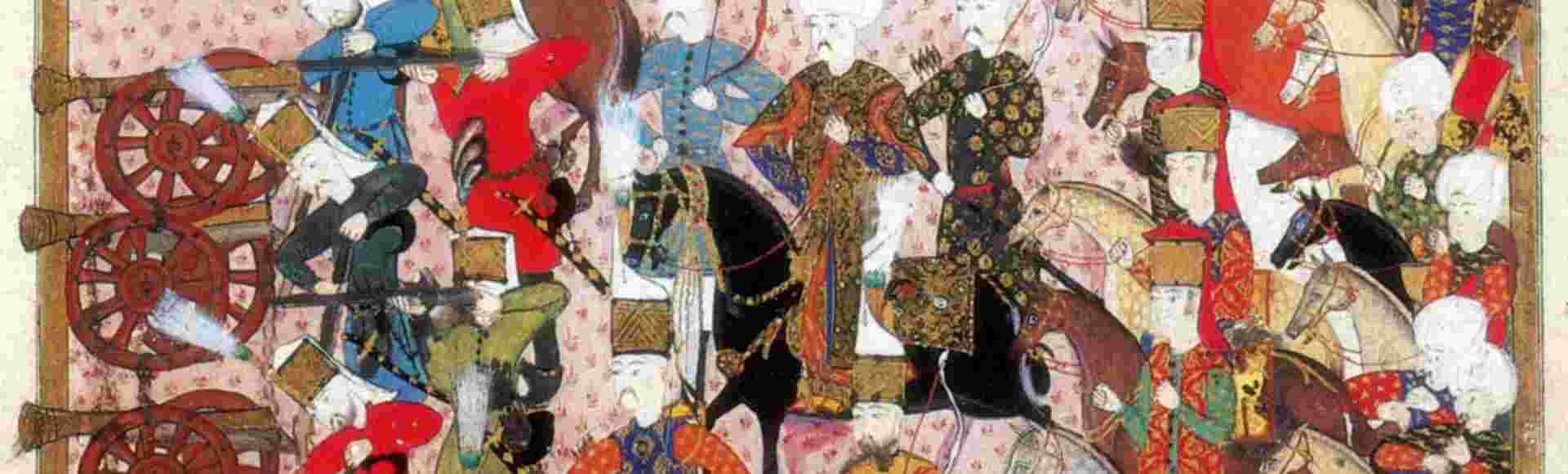 Ottoman manuscript showing the Ottoman army under the command of Suleiman the Magnificent at the Battle of Mohács (1526).