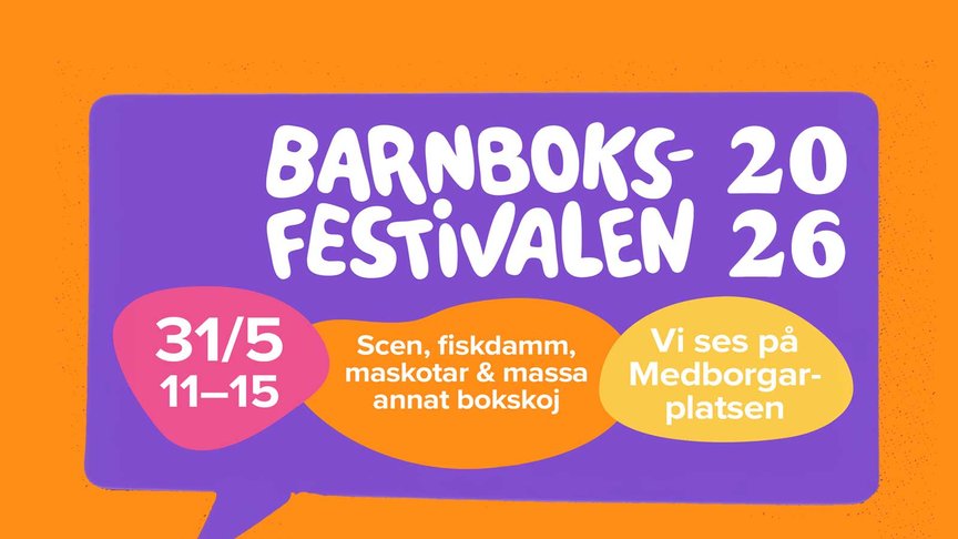 Barnboksfestivalen 2026 på Medborgarplatsen – sagostunder, tjuvjakt och aktiviteter