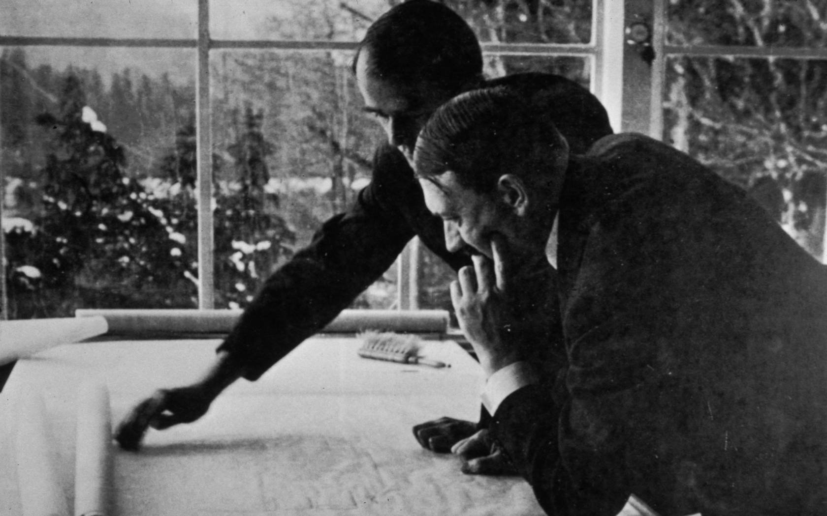 German dictator Adolph Hitler and architect Albert Speer, Minister of Armaments, Germany 1930s