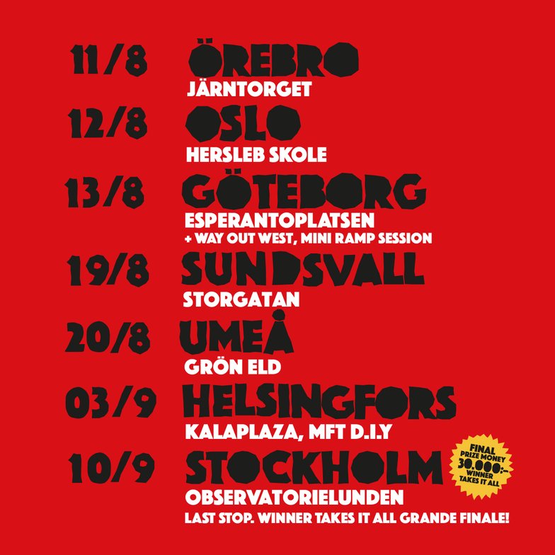 Skateboardturneringen You Bastard kommer til Oslo