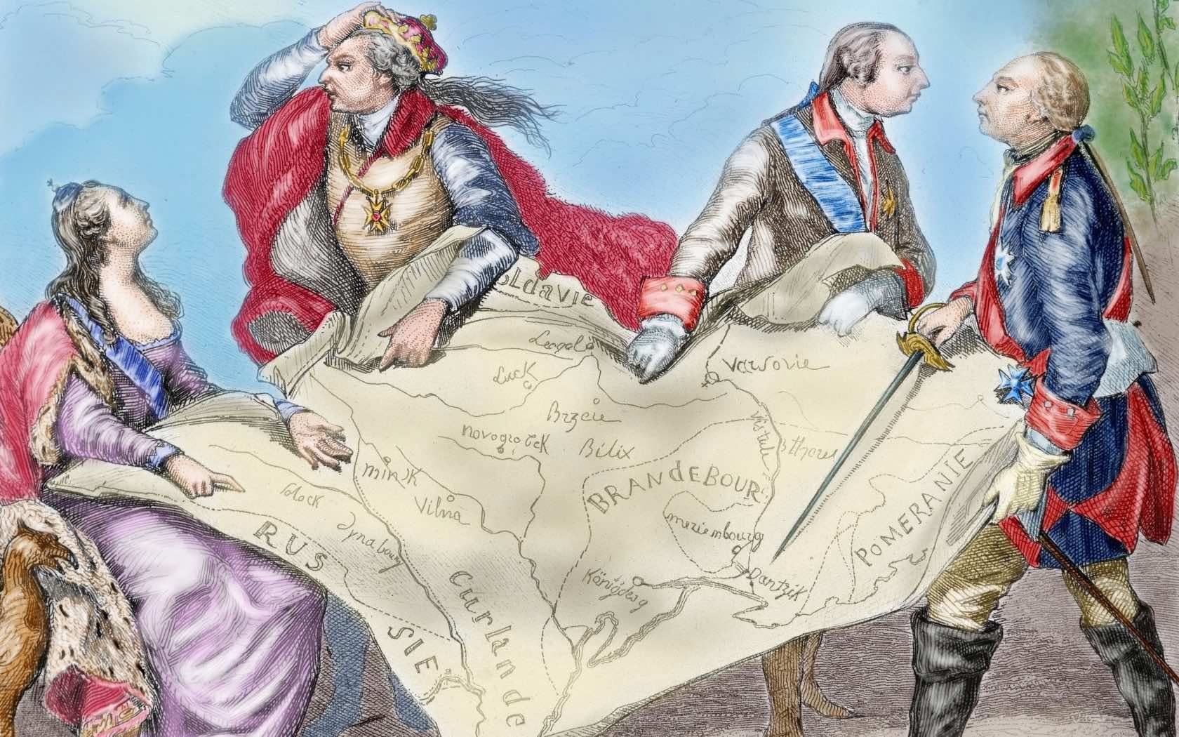 Image: Allegory of the 1st Partition of Poland, 1772. Credit: Prisma Archive
