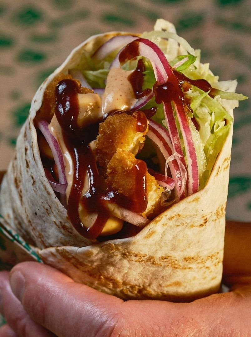No Chicken Texas BBQ wrap