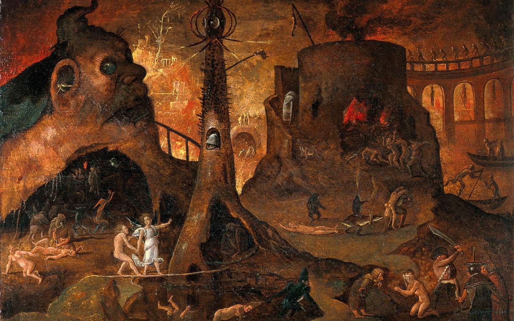 An Angel Leading a Soul into Hell. Follower of Hieronymus Bosch (circa 1450 –1516).
