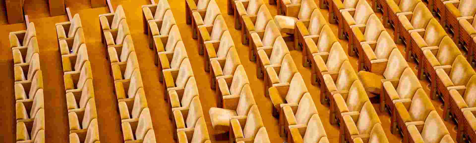 An empty auditorium.