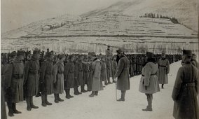 Kaiser Karl I, the final ruler of the Austro-Hungarian Empire, visits the Southern Front in Levico during the First World War. Credit: History and Art Collection