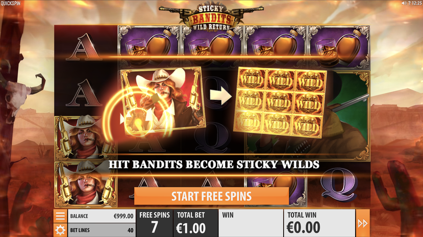 Sticky wild slot machines