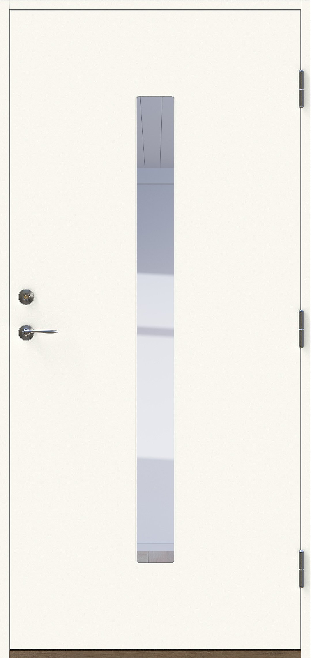 Stripe Slät centrerad Vit