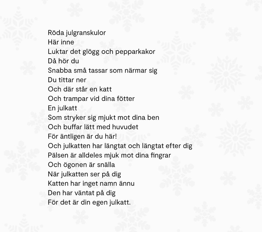 Meditera dig till en egen julkatt
