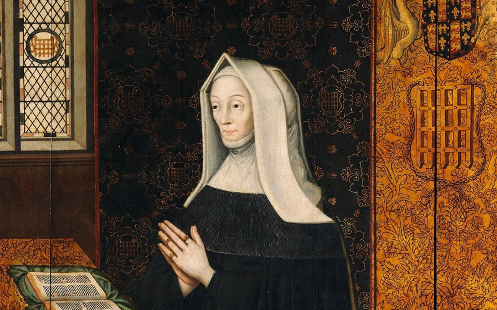 Portrait of Lady Margaret Beaufort from the Hall in St John's College, Cambridge. Credit: The Picture Art Collection