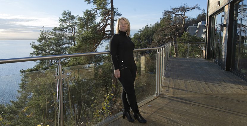 Christine Karmfalk är lärare i grunden, de senaste åren har hon varit vd för Kolmården och nu har hon även tackat ja till vd för Skara sommarland. Foto: Rickard Monéus