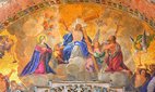 The Resurrection of Christ depicted on the main Archway to the entrance of the Basilica di San Marco in Venice.