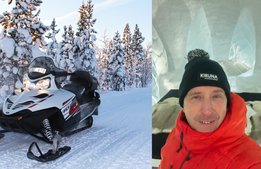 Kiruna Lappland säkrar skoterlederna i centrala Kiruna