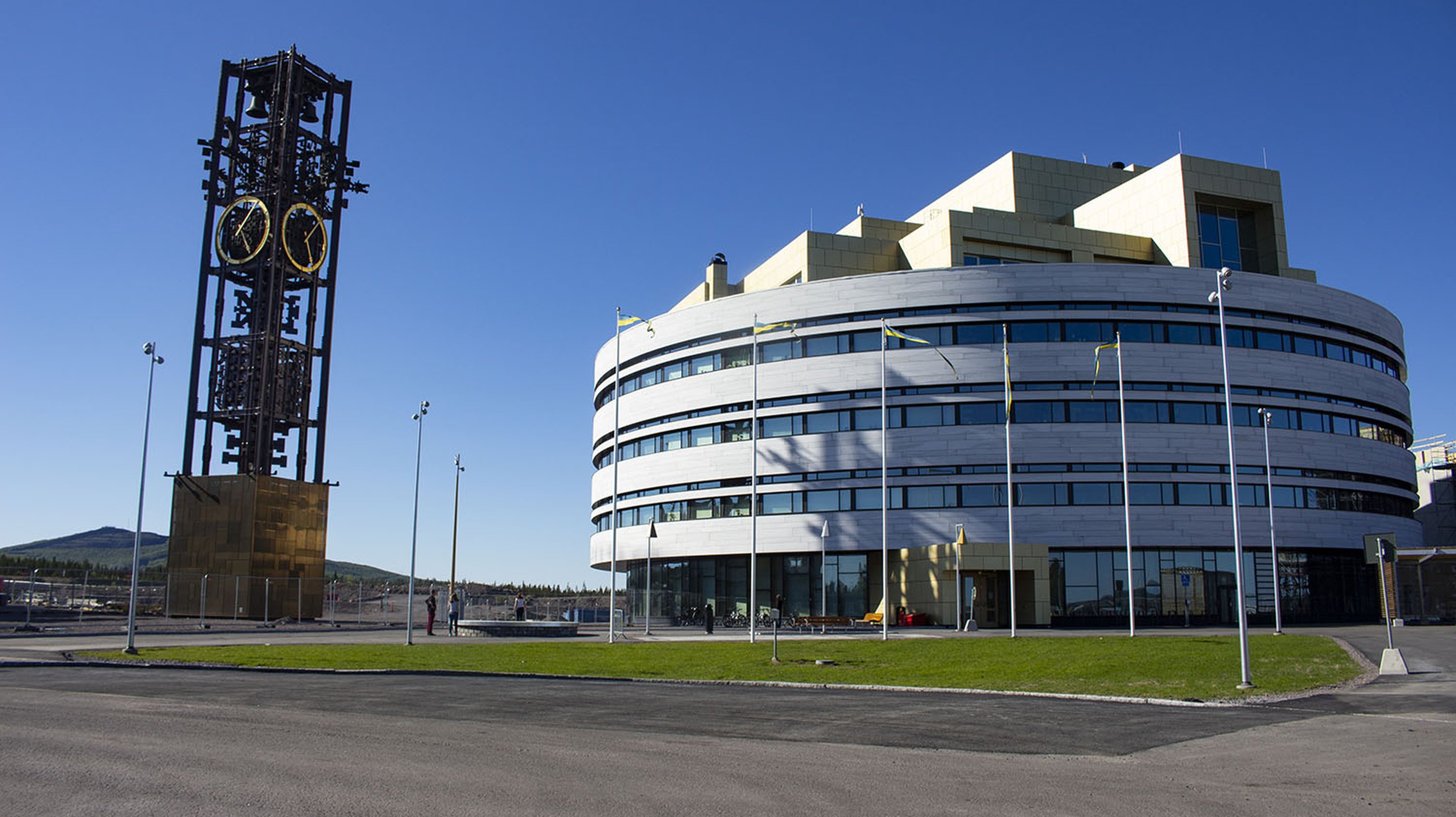 Kiruna stadshus med klocktorn