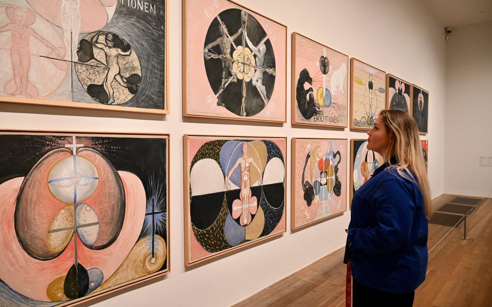 The Ten Largest, 1907 at Hilma AF Klint & Piet Mondrian : Forms of Life, Tate Modern. Credit: michael melia / Alamy Stock Photo