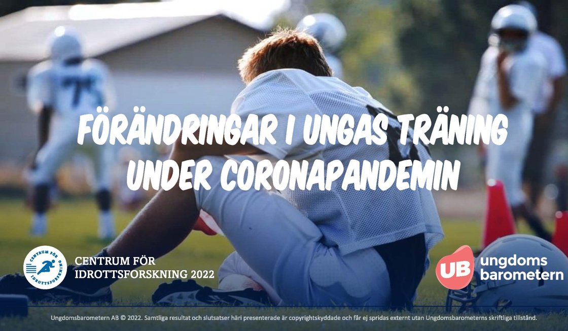 Ungdomsbarometern: ungas träningsvanor oförändrade under pandemin