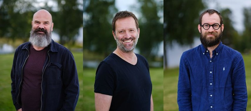 Spoons magasindesignere Torfinn Solbrekke, Hans Havdal og Sigurd Bjerke.