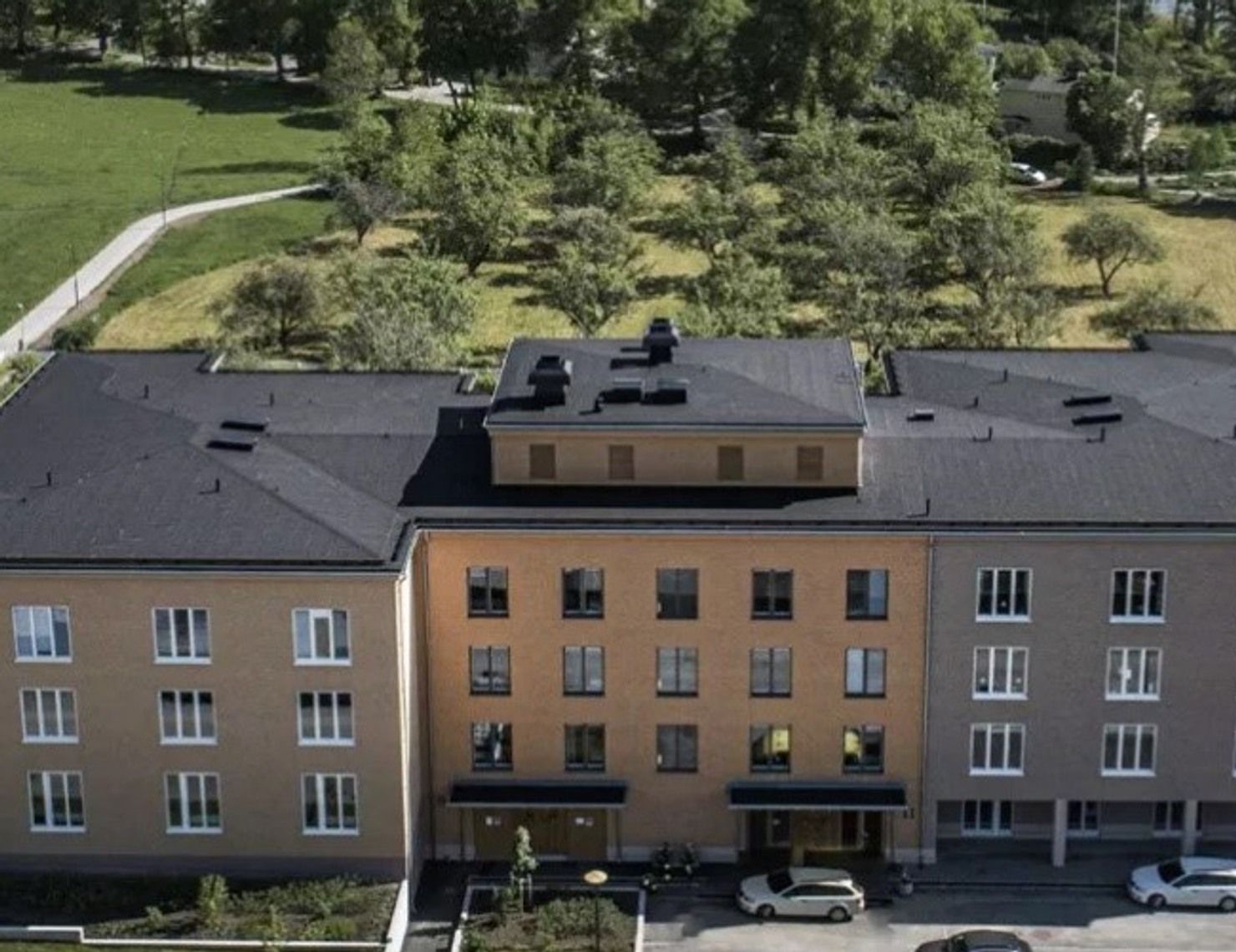 Hebas samhällsfastighet Äppelträdgården 1 i Näsby slottspark Täby