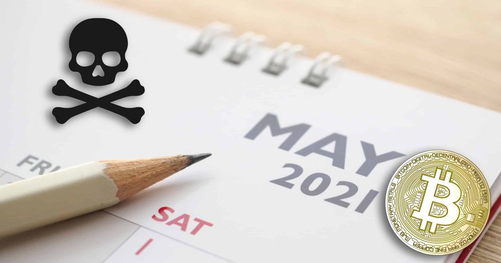 Maj 2021 var den tredje sämsta månaden för bitcoinpriset någonsin