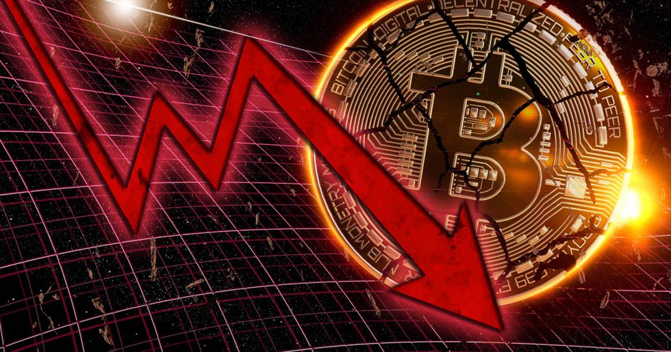 Kryptodygnet: Marknaderna går ner och kurserna visar röda siffror.