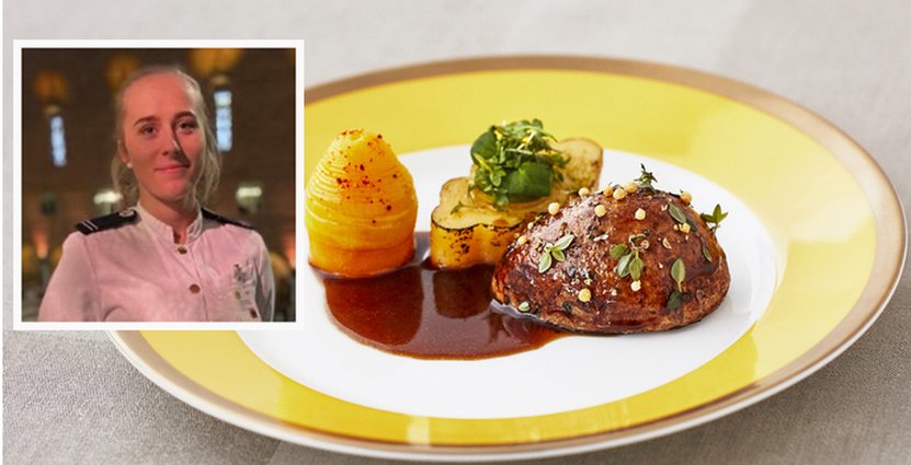 Fatserveringen av huvudrättens anka var en utmaning för många.  Foto: Dan Lepp/Nobel Media