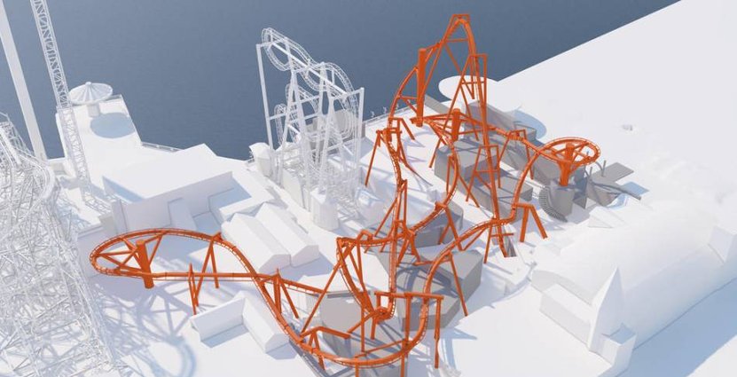 Monsterbergochdalbanan Blue Harvest ska stå klar 2021. Foto: Gröna Lund