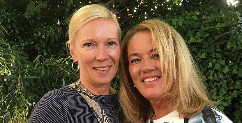 Visitas Mellerstas Tiina Mykkänen och Blås Husets vd Kristina Andersson. 