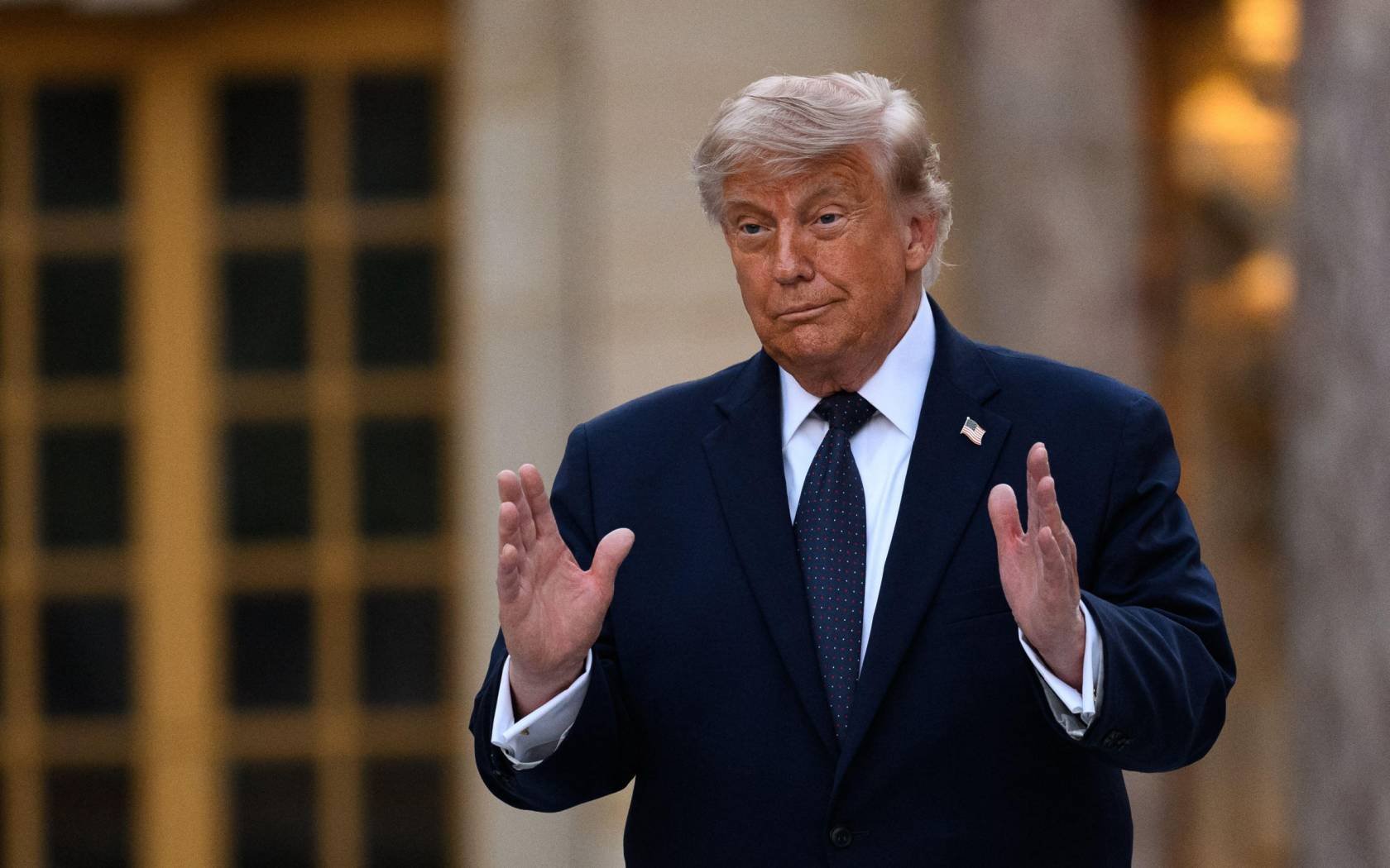 Donald Trump at the Palace of Versailles.