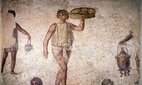 Roman slaves preparing a feast.