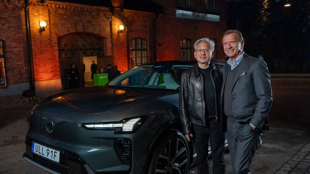 I samband med att Nvidias vd Jensen Huang (till vänster) besökte Stockholm meddelades att de fördjupar sitt samarbete med Volvo Cars för teknik kring självkörande bilar.