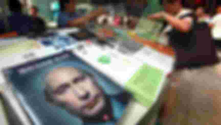 An English-language book about the rise of Russian President Vladimir Putin, translated into Chinese, is sold at a news kiosk in Beijing in 2014. Credit: UPI / Alamy Stock Photo
