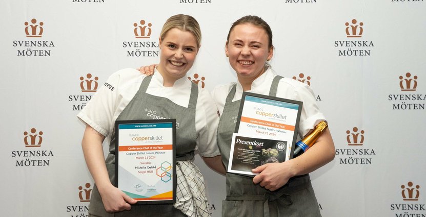 SM-vinnarna i Copper Skillet, Michelle Ekelund och Mikaela Håkansson. Foto: Pressbild