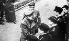 One of the last photographs of Adolf Hitler before his death.