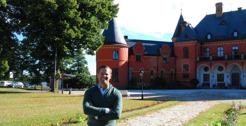 Robert Gynne har bytt ut internationella femstjärniga hotell mot slott i Sverige.  Foto: Pressbild