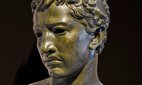 A bronze portrait bust of Juba II, king of Numidia.