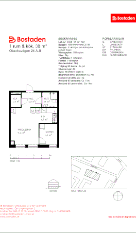 PlanlösningÖbackavägen 24 A