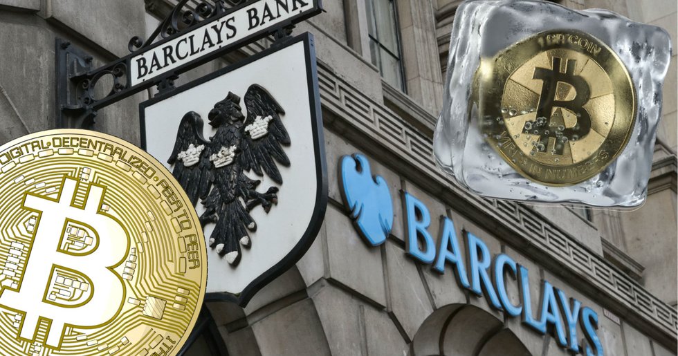 Storbanken Barclays lägger kryptoplaner på is.