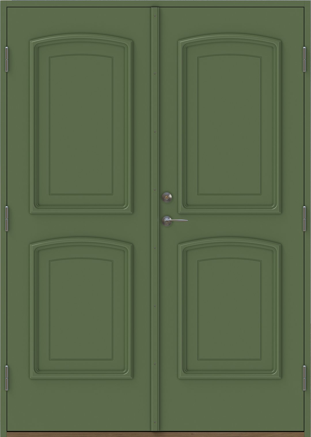 Safir pardörr utan glas Grön