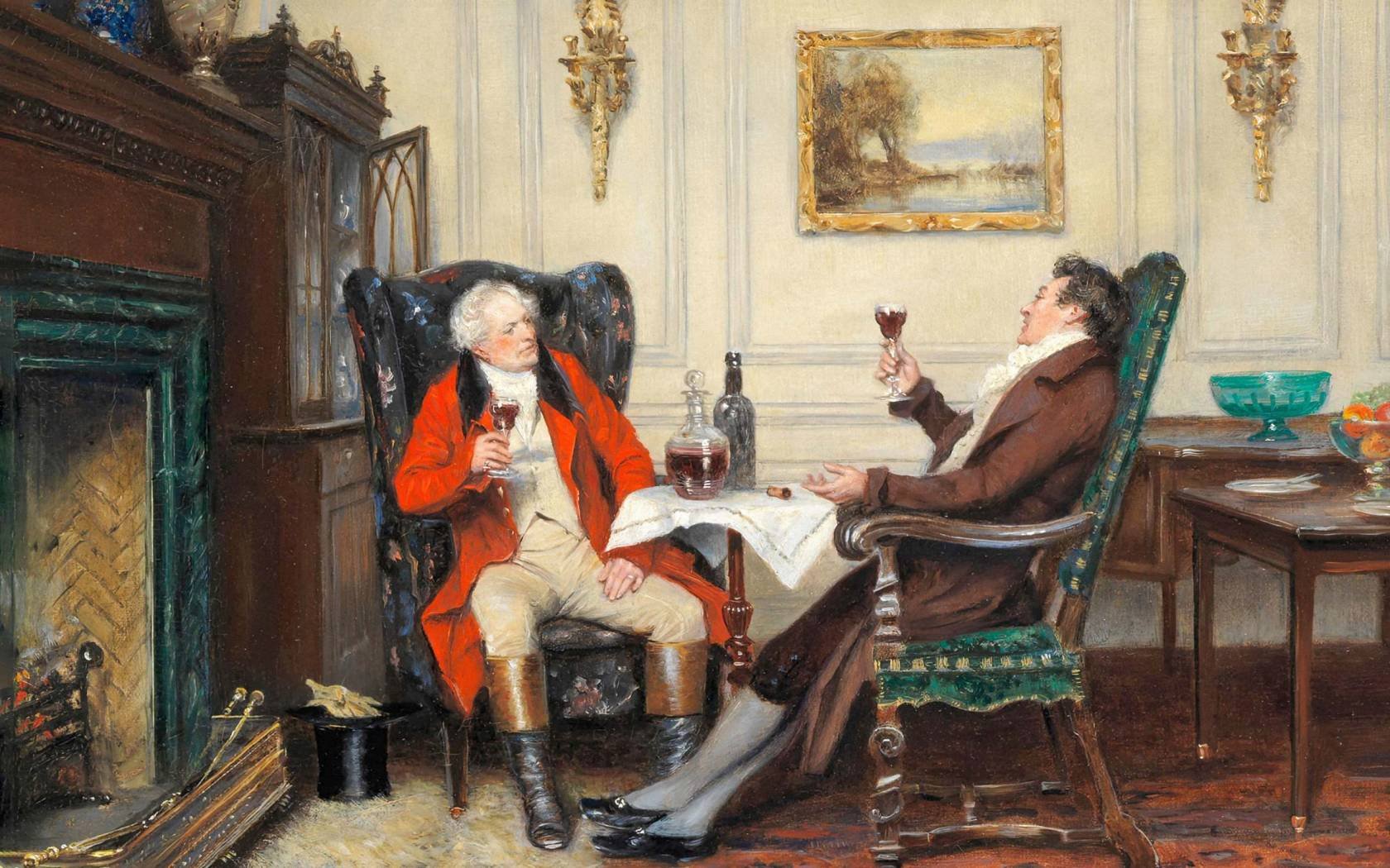 A Meaningful Discussion (1926) by Frank Moss Bennett.