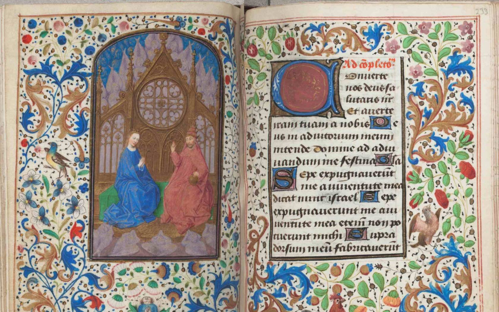 Two folios from the Trivulzio Book of Hours.