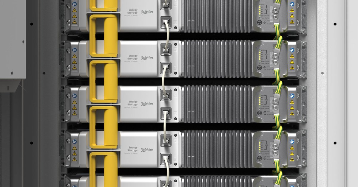 Close-up of a grey/silver Polarium Cabinet with yellow handles.