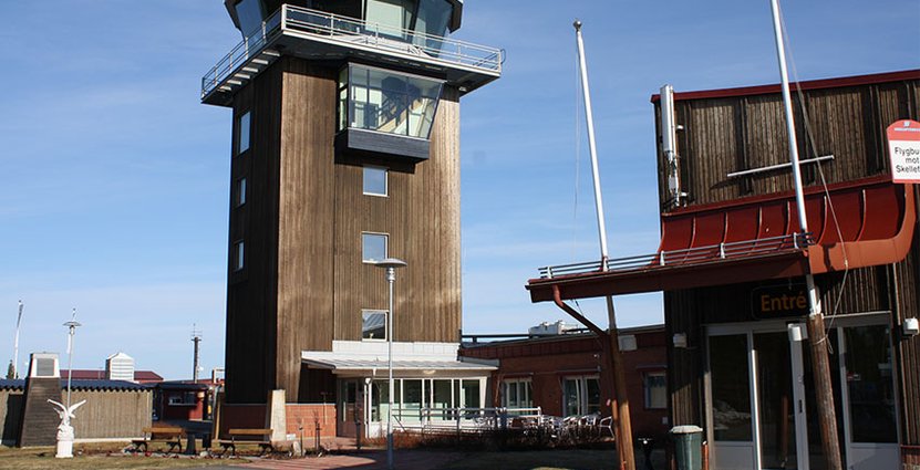 Rusning efter flygstolarna på Skellefteås nya flyglinje. Foto: Robert Lindberg 