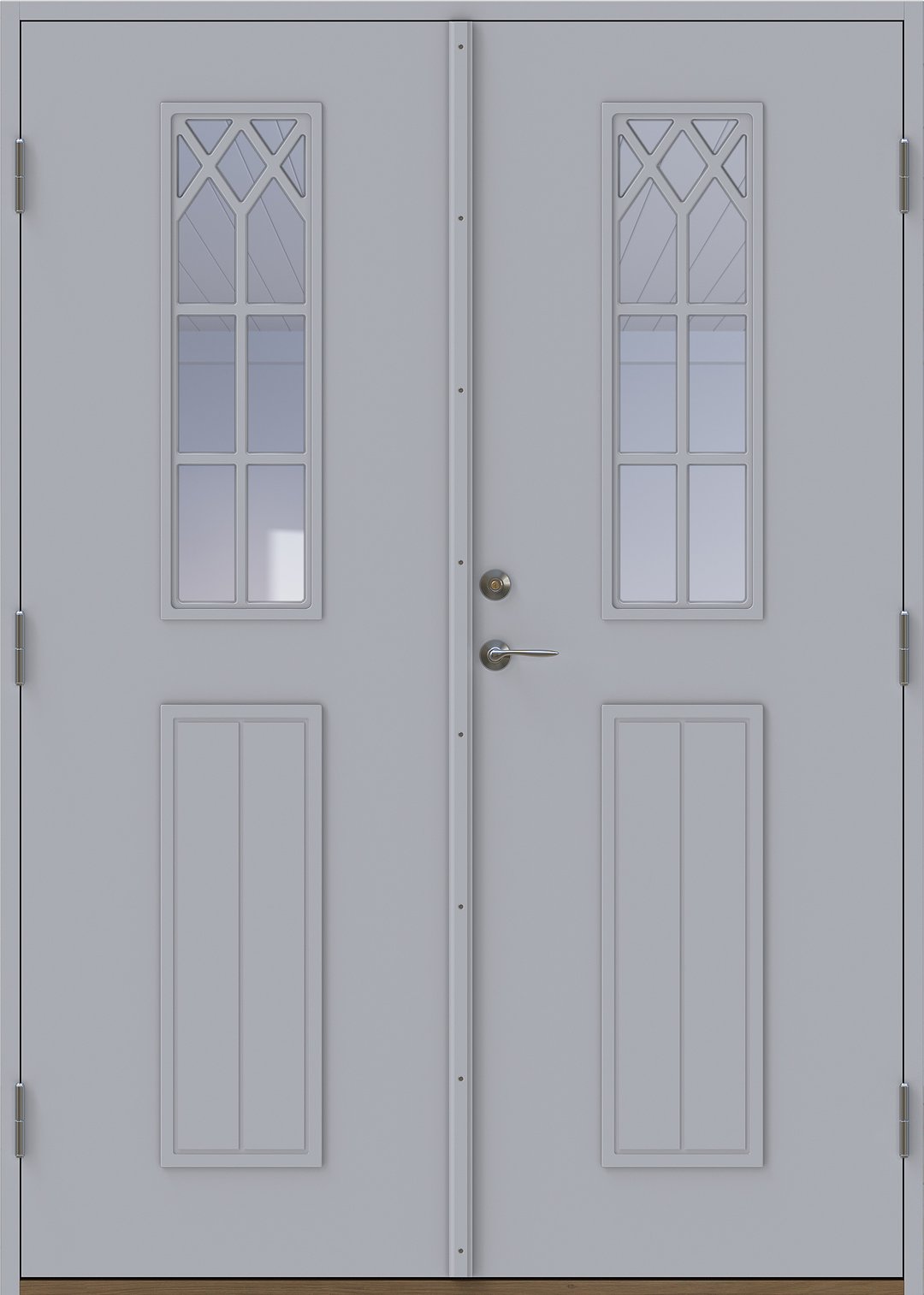 Garden pardörr Ljusgrå