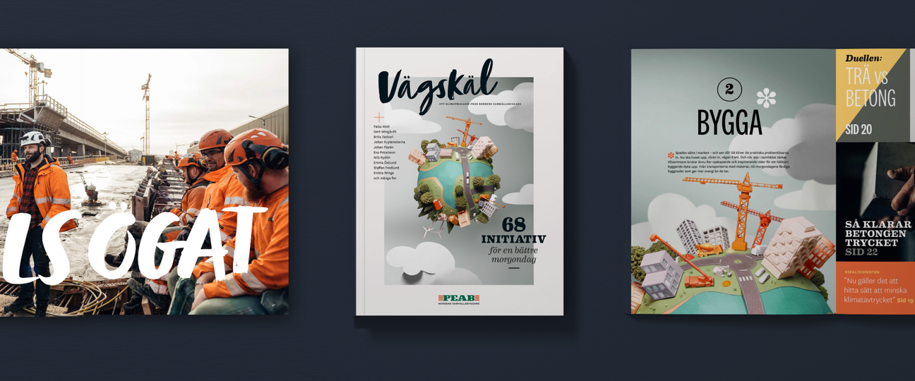 Spoon har skapat Peabs prisvinnande magasin Vägskäl.