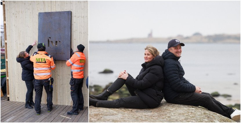 Foto: Anders Andersson  Jacob Holmström och Emelie Leijon på nyöppnade Fyr.