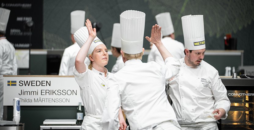 Team Sweden i tävlingsköket.  
