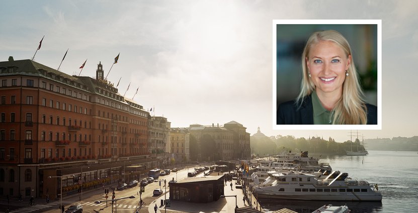 Laura Bergtoft, kommunikationschef på FAM som blir ny ägare av fastigheten Grand Hotel. 