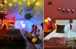 Hotellrum med maxad julkänsla