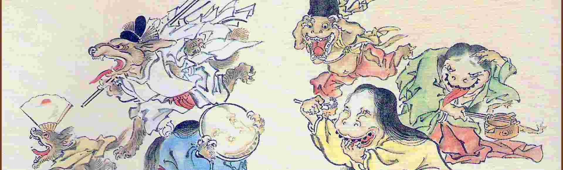 Handscroll painting of the 'Night Parade of One Hundred Demons', a Japanese folk belief.
