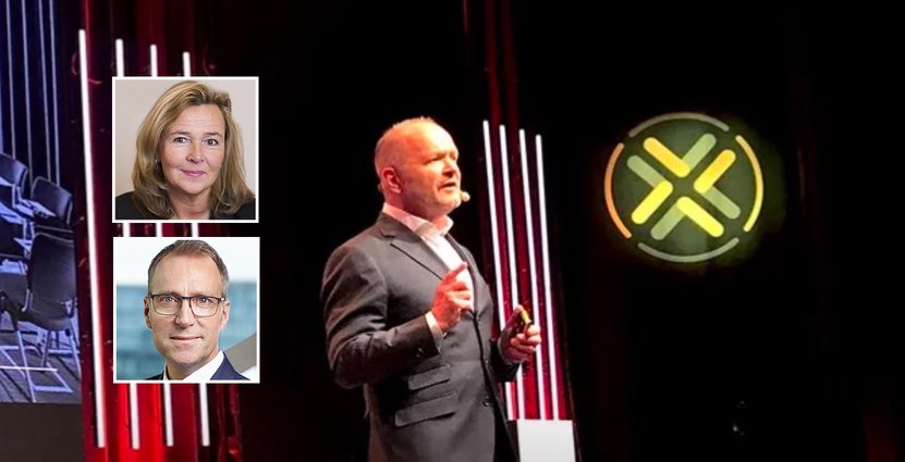 Pia Djupmark, vd Grand Hôtel, och Jens Mathiesen, koncernchef Scandic, <br />
sörjer branschkollegan Anders Nissen som gick bort i veckan.  Foto: Besöksliv/Grand Hôtel/Scandic