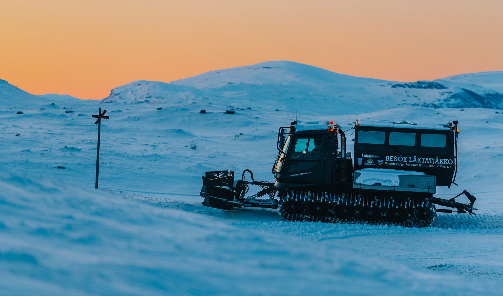 Bandvagn Björkliden till Låktatjåkko